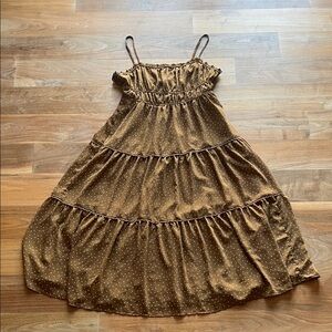 Madewell Brown Dress with White Polka Dots